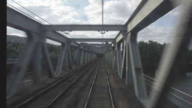 train travelling pont