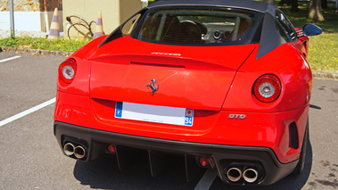 1er GT Prestige Montlhéry - Ferrari 599 GTO rouge face arrière