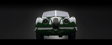 Exposition Ralph Lauren - Jaguar XK120 Roadster vert face avant