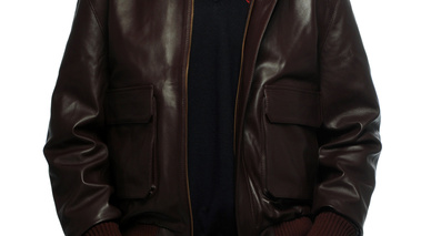 Fernand Bachmann veste cuir marron