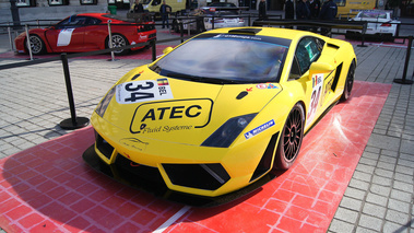 Lamborghini Gallardo LP560-4 GT3 jaune 3/4 avant gauche
