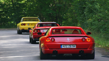 Ferrari KBRossoCorsa DII 355 Spider rouge & 328 GTB rouge & Mondial T jaune Etangs de Commelles