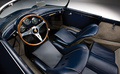 Porsche 356 Roadster bleue intérieur