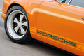 Porsche 911 Singer orange stripping 