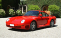 Porsche 959 Rouge 3/4 avant gauche statique Karajan