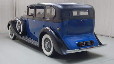 Rolls Royce Phantom III bleu/noir 3/4 arrière gauche