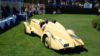 Duesenberg SJ Speedster 1935, jaune, 3-4 arg