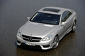 Mercedes CL63 AMG gris 3/4 avant gauche vue de haut