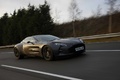 Aston Martin One-77 test car 3/4 avant droit travelling penché