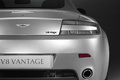 Aston Martin V8 Vantage gris face arrière coupé debout