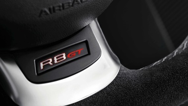 Audi R8 GT Spyder bleu logo volant