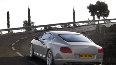 Bentley Continental GT 2011 - grise - 3/4 arrière gauche