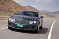 Bentley Continental GT anthracite 3/4 avant gauche travelling penché