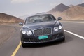 Bentley Continental GT anthracite face avant travelling penché