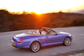 Bentley Continental GTC Speed bleu 3/4 arrière droit filé