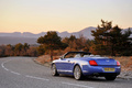 Bentley Continental GTC Speed bleu 3/4 arrière gauche