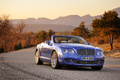 Bentley Continental GTC Speed bleu 3/4 avant droit penché