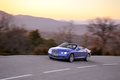 Bentley Continental GTC Speed bleu 3/4 avant gauche filé penché