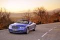 Bentley Continental GTC Speed bleu 3/4 avant gauche