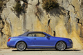 Bentley Continental GTC Speed bleu profil capoté