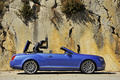 Bentley Continental GTC Speed bleu profil ouverture capote