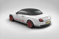 Bentley Continental Supersports Ice Speed Record - Blanc avec stickers - 3/4 arrière gauche, capoté