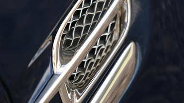Bentley Mulsanne bleu aération debout
