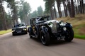 Bentley Mulsanne noir face avant & 8 Litres noir 3/4 avant droit travelling penché