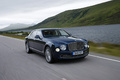 Bentley Muslanne bleu 3/4 avant droit travelling 2
