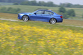 BMW M5 2011 -  bleu - profil, dynamique