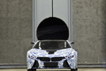 BMW Vision Efficient Dynamics concept artcar blanc/bleu face avant debout