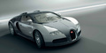 Bugatti Veyron 16.4 gris/blanc 3/4 avant droit penché