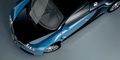 Bugatti Veyron 16.4 noir/bleu 3/4 avant gauche coupé vue de haut