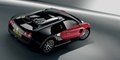 Bugatti Veyron 16.4 noir/rouge 3/4 arrière droit penché vue de haut