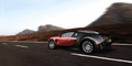 Bugatti Veyron 16.4 noir/rouge 3/4 arrière gauche travelling