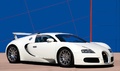 Bugatti Veyron blanc 3/4 avant droit