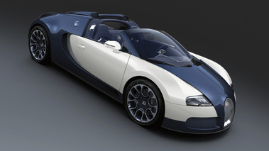 Bugatti Veyron Dark Blue - 3/4 avant droit, penché