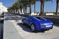 Bugatti Veyron Grand Sport bleu/bleu mate 3/4 arrière gauche