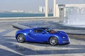 Bugatti Veyron Grand Sport bleu/bleu mate 3/4 avant droit