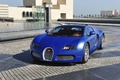 Bugatti Veyron Grand Sport bleu/bleu mate 3/4 avant gauche 2