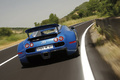 Bugatti Veyron Grand Sport bleu face arrière travelling penché