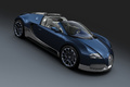 Bugatti Veyron Grand Sport carbone bleu 3/4 avant droit penché 2