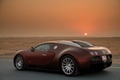 Bugatti Veyron marron/bordeaux 3/4 arrière gauche