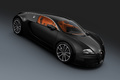 Bugatti Veyron Super Sport carbone/noir mate 3/4 avant droit penché