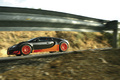 Bugatti Veyron Super Sport noir/orange 3/4 avant gauche filé penché 2