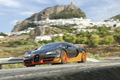 Bugatti Veyron Super Sport noir/orange 3/4 avant gauche filé penché