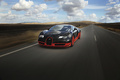 Bugatti Veyron Super Sport noir/orange 3/4 avant gauche travelling