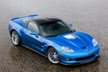 Corvette ZR1 bleue 3/4 avant D