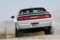 Dodge Challenger SRT-8 gris face arrière penché burn