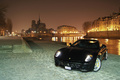 Ferrari 599 GTB Fiorano noir Notre Dame de Paris 3/4 avant gauche